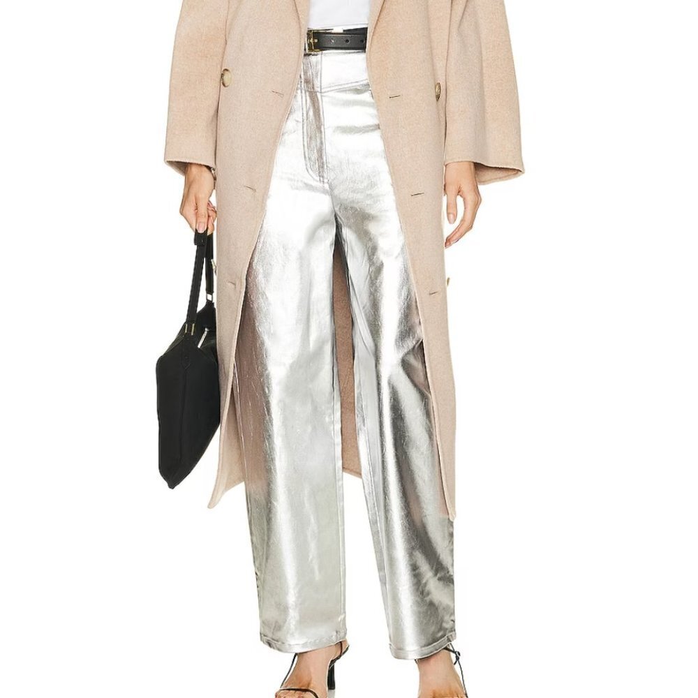 NWT KHAITE Preen Pant in Silver size 2